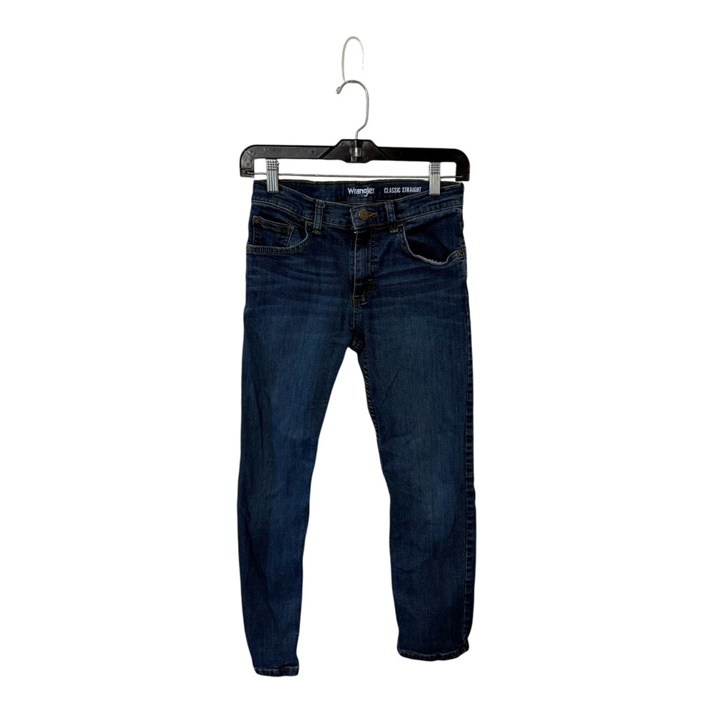 Wrangler Boys Classic Straight Leg Jeans Medium Wash Blue Size 12 Regular